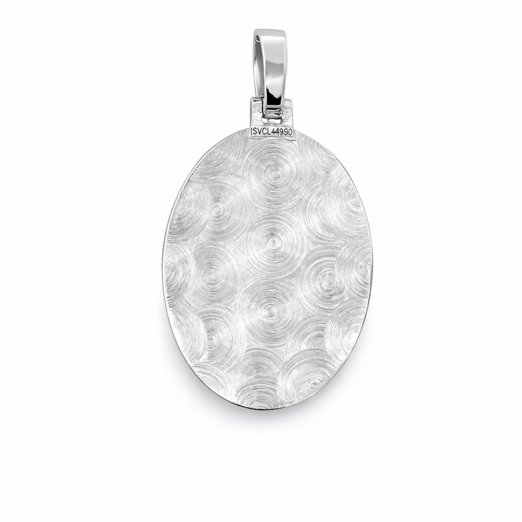 10k White Gold Saint Jude W/ Diamonds Pendant - Fine Jewelry | Bust Down & Co