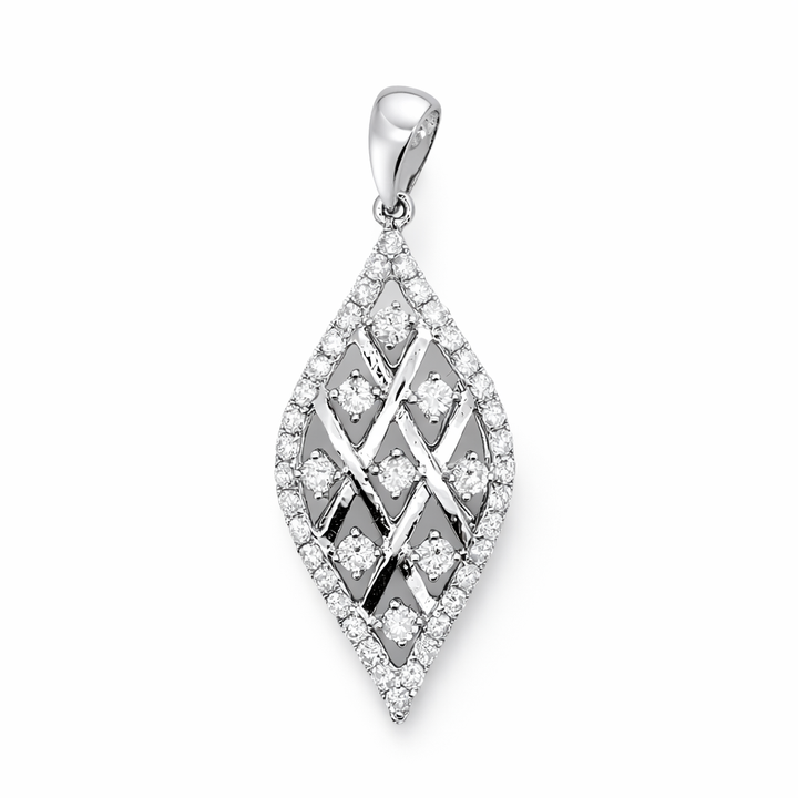 18K White Gold 0.72 CTW Diamond Pendant