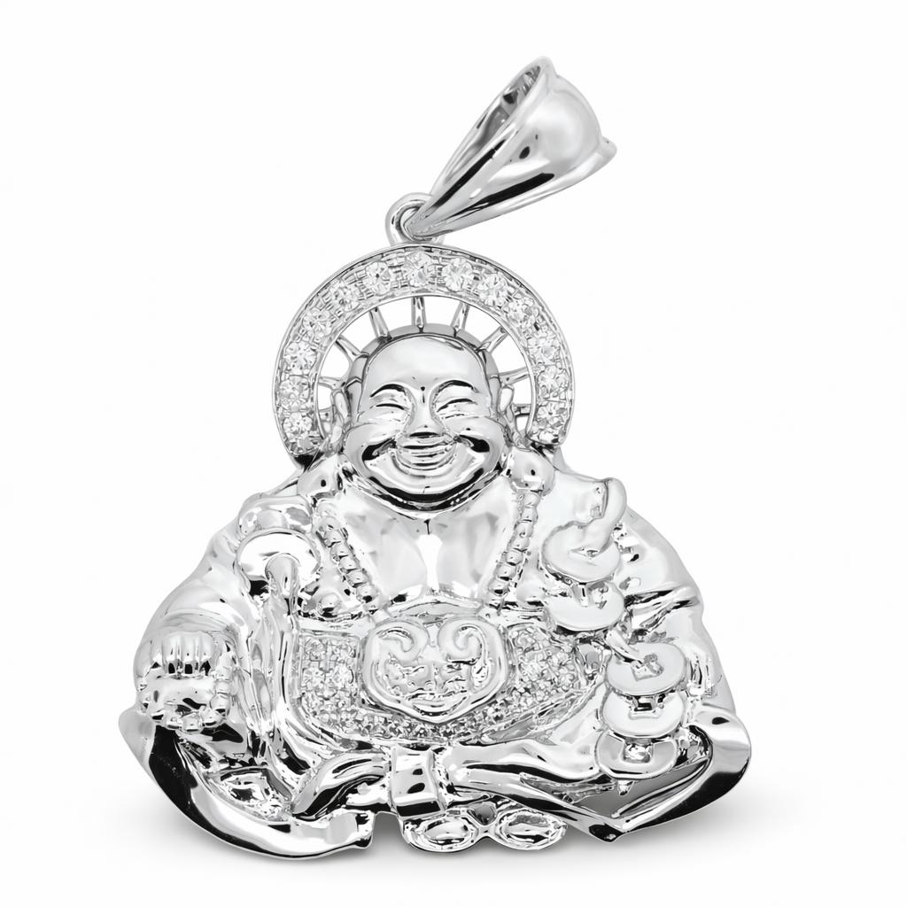 PLT Gold Dibuddha Amond Pendant Pendant - Fine Jewelry | Bust Down & Co