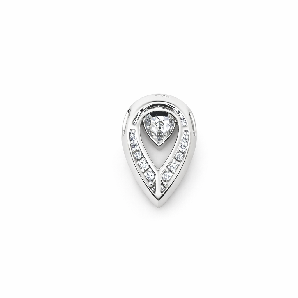 PLT Gold Tear Drop Diamond Pendant Pendant - Fine Jewelry | Bust Down & Co