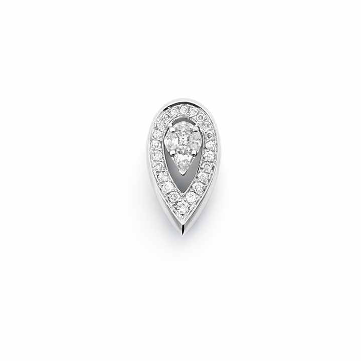 Platinum 0.34 CTW Diamond Tear Drop Pendant