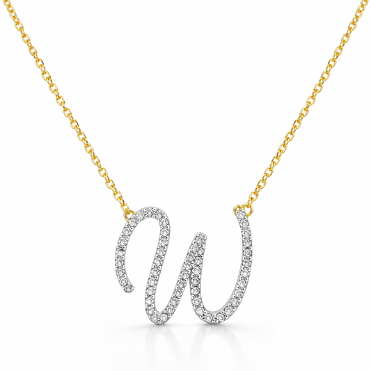 10k Yellow Gold Initial Necklace Chain - Fine Jewelry | Bust Down & Co