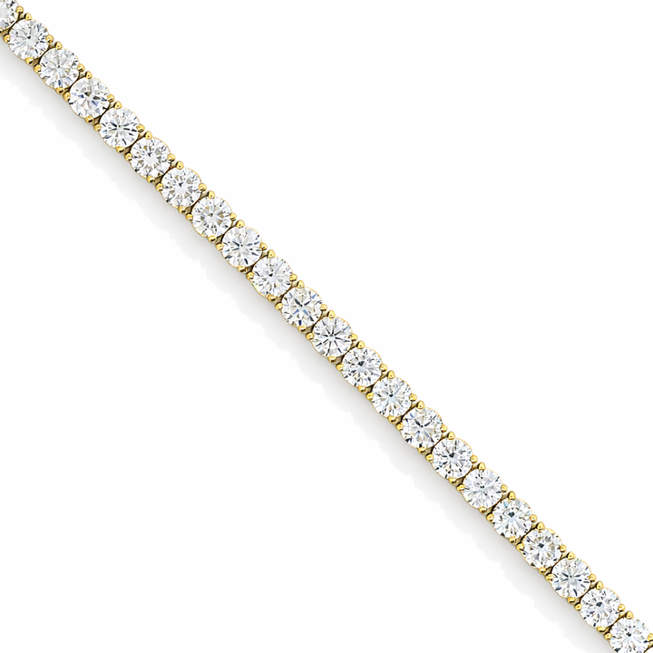 Pulsera de tenis YG 14k 9.44g 6.93ct, largo 7"