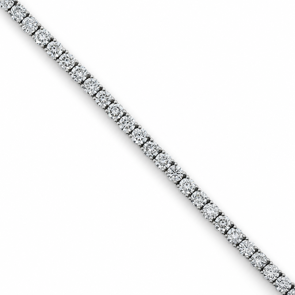 14K White Gold 5.59 CTW Lab Tennis Bracelet