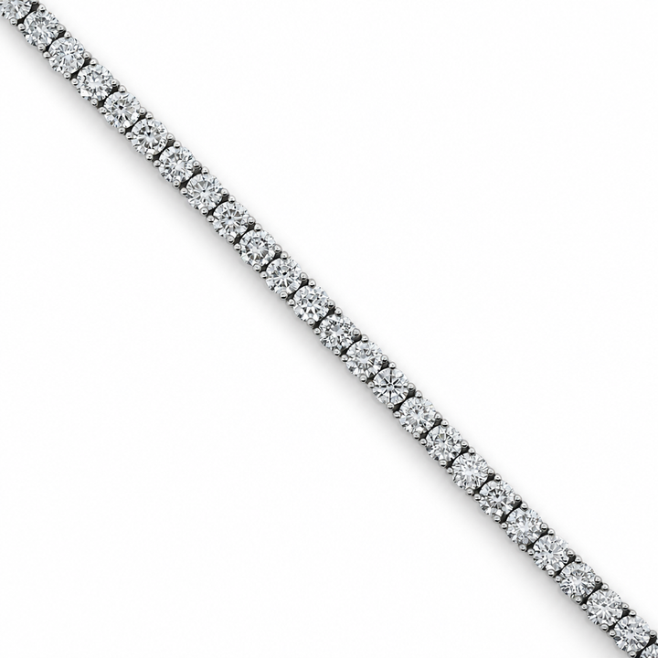 Pulsera de tenis de oro blanco de 14k y 5,59 ct, longitud 7