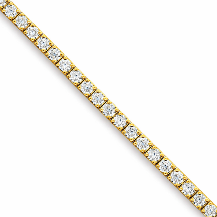 Pulsera de tenis YG 14k 2.7mm 4.75ct cultivada en laboratorio Longitud 7