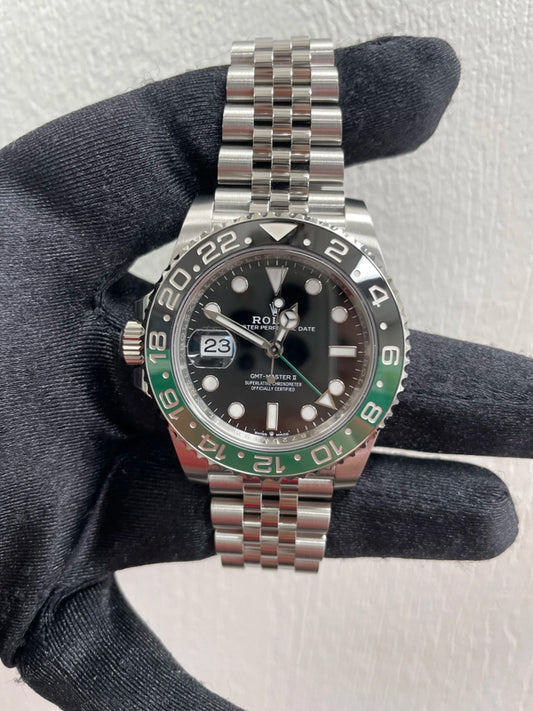 Rolex GMT-Master II Black Dial on Jubilee Ref 126720VTNR with New Style Card Green 2025