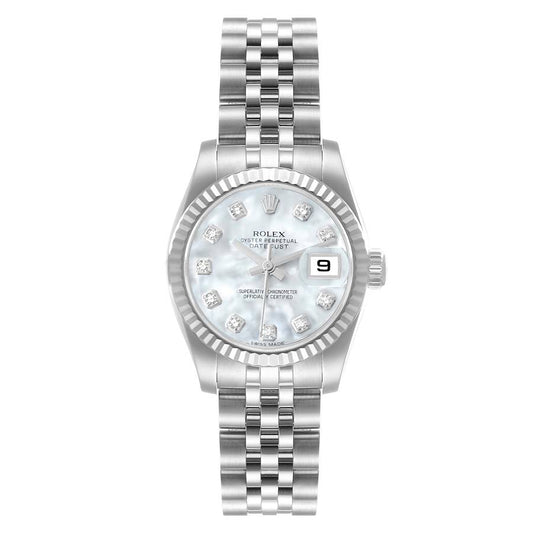 Rolex Datejust Lady White Mop Diamond Dial on Jubilee Hidden Clasp Bracelet Ref. 179174 2006