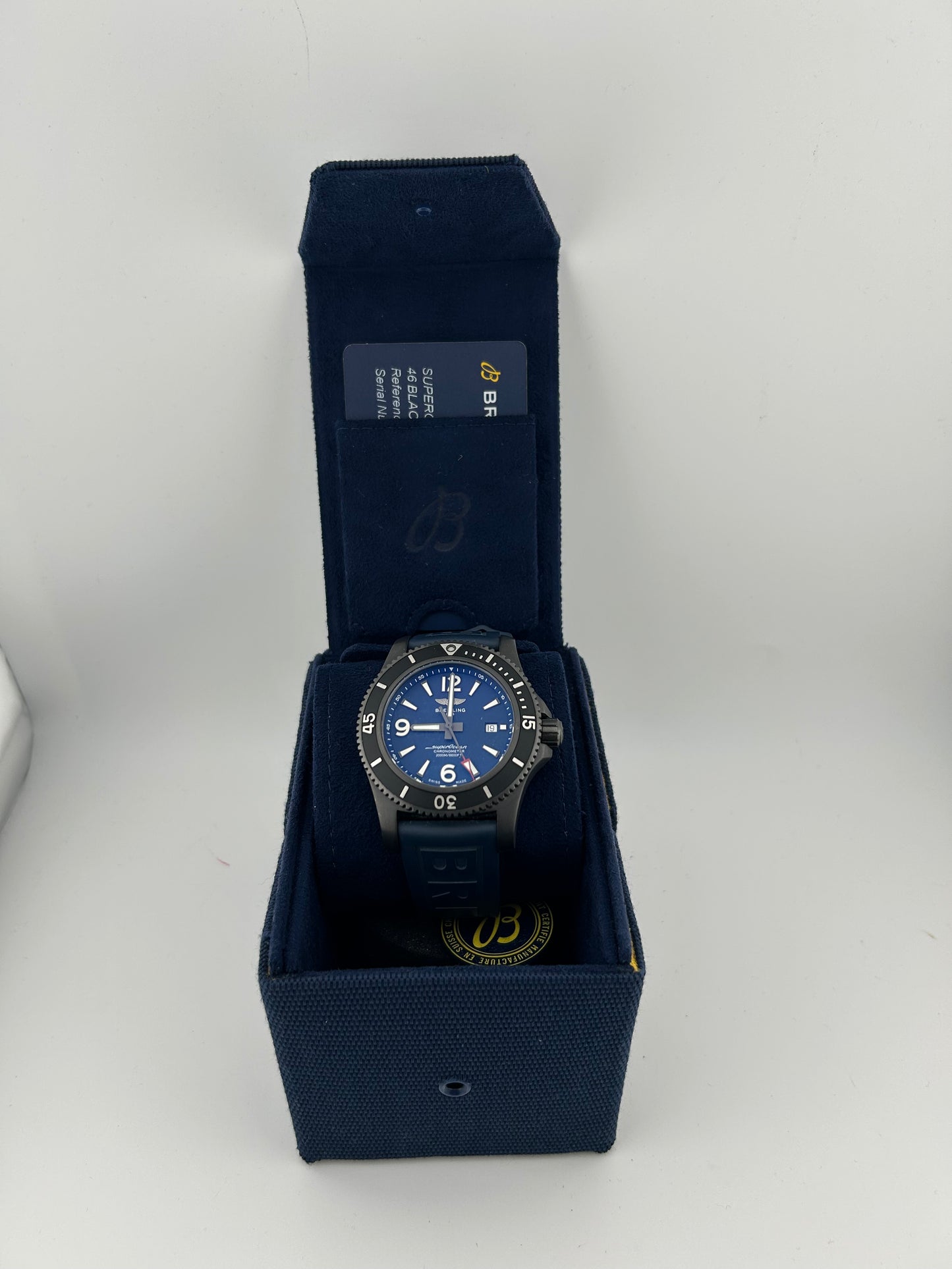 Breitling Superocean Automatic Blue Dial on Rubber Band Ref. M17368/M17368D71C1S1 Complete — view 7
