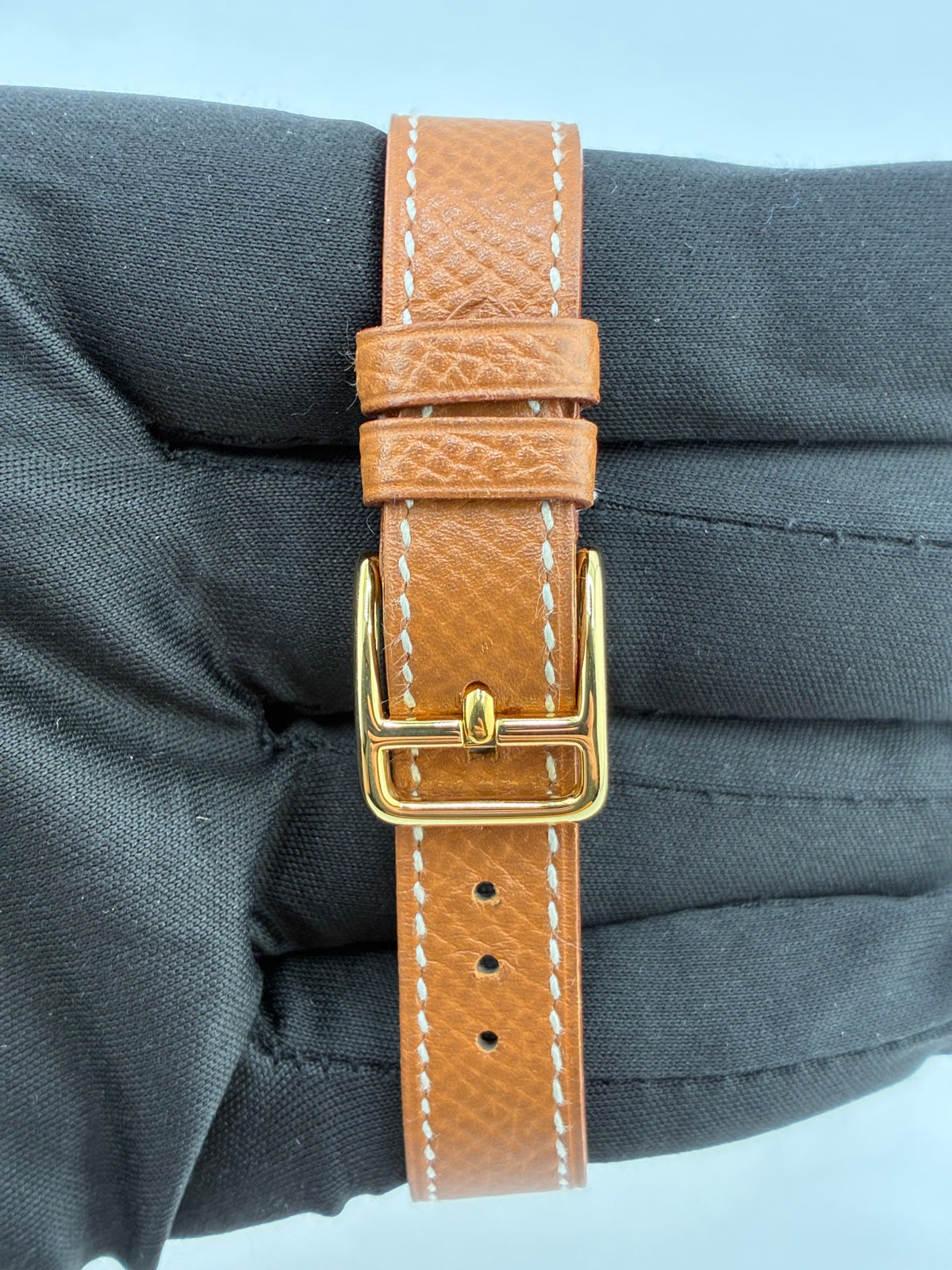 Hermes Kelly Cadenas Gold Dial on Leather Ref. KE1.201 Papers 1997 — view 4