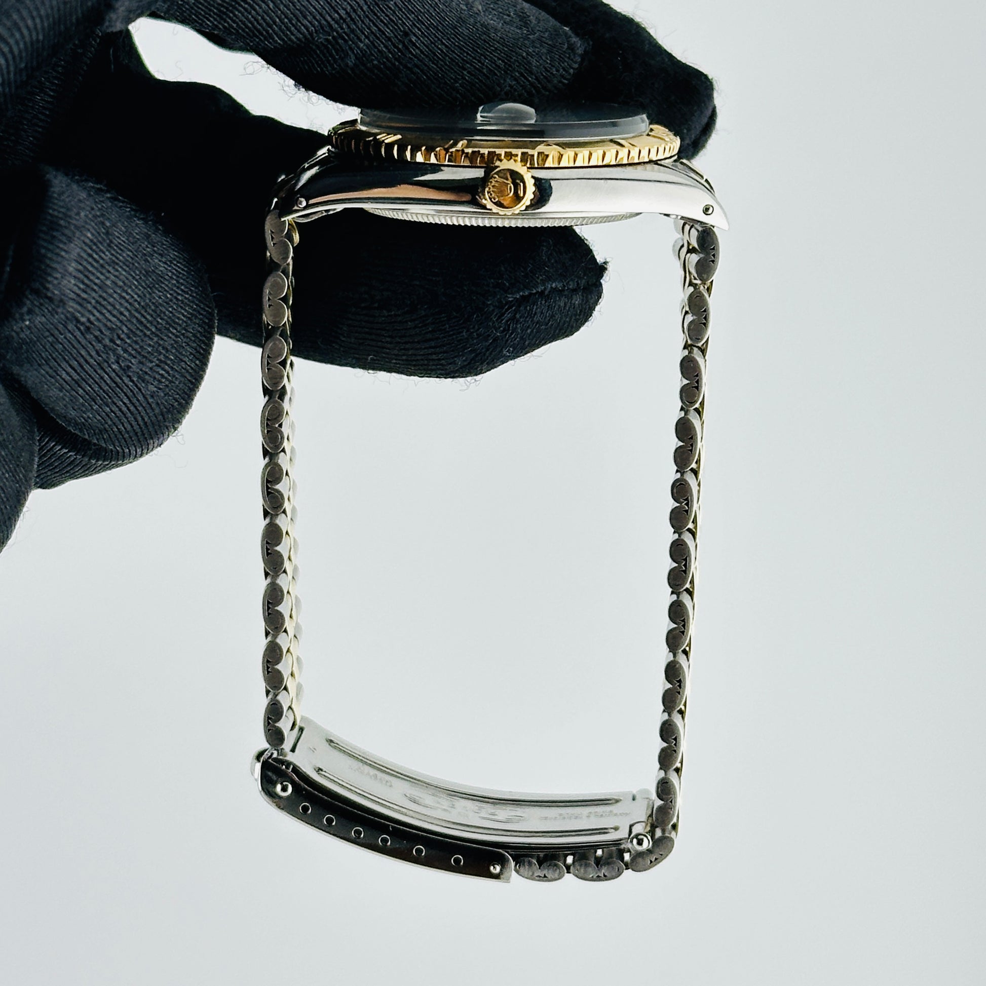 Rolex Datejust Turnograph Champagne Stick / Has Spots Dial on Folded Jubilee Bracelet Ref. 1625 1966 — view 7