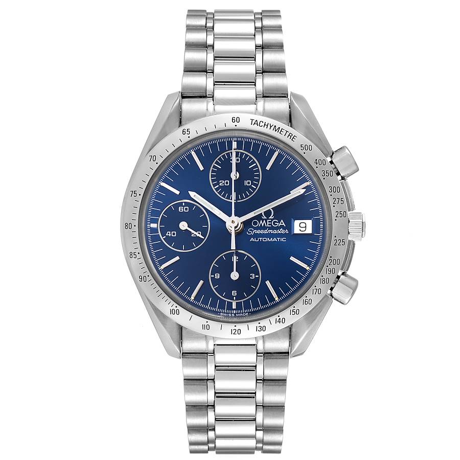 Omega Speedmaster Date Blue Dial on Stainless Steel Bracelet Ref. 3511.80.00