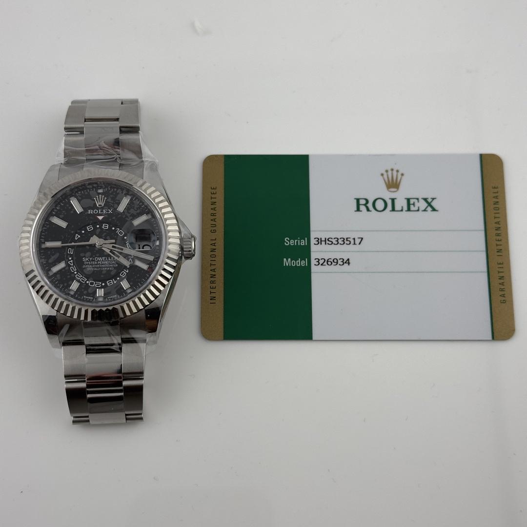 Rolex Sky Dweller Black Dial on Oyster Ref. 326934 Card 2018 — view 5