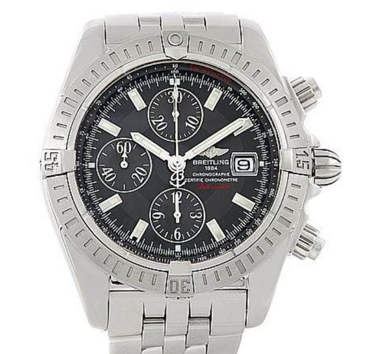 Breitling Chronomat Evolution Grey Dial on Stainless Steel Bracelet Ref. A13356 / A156M12PA Papers 2009