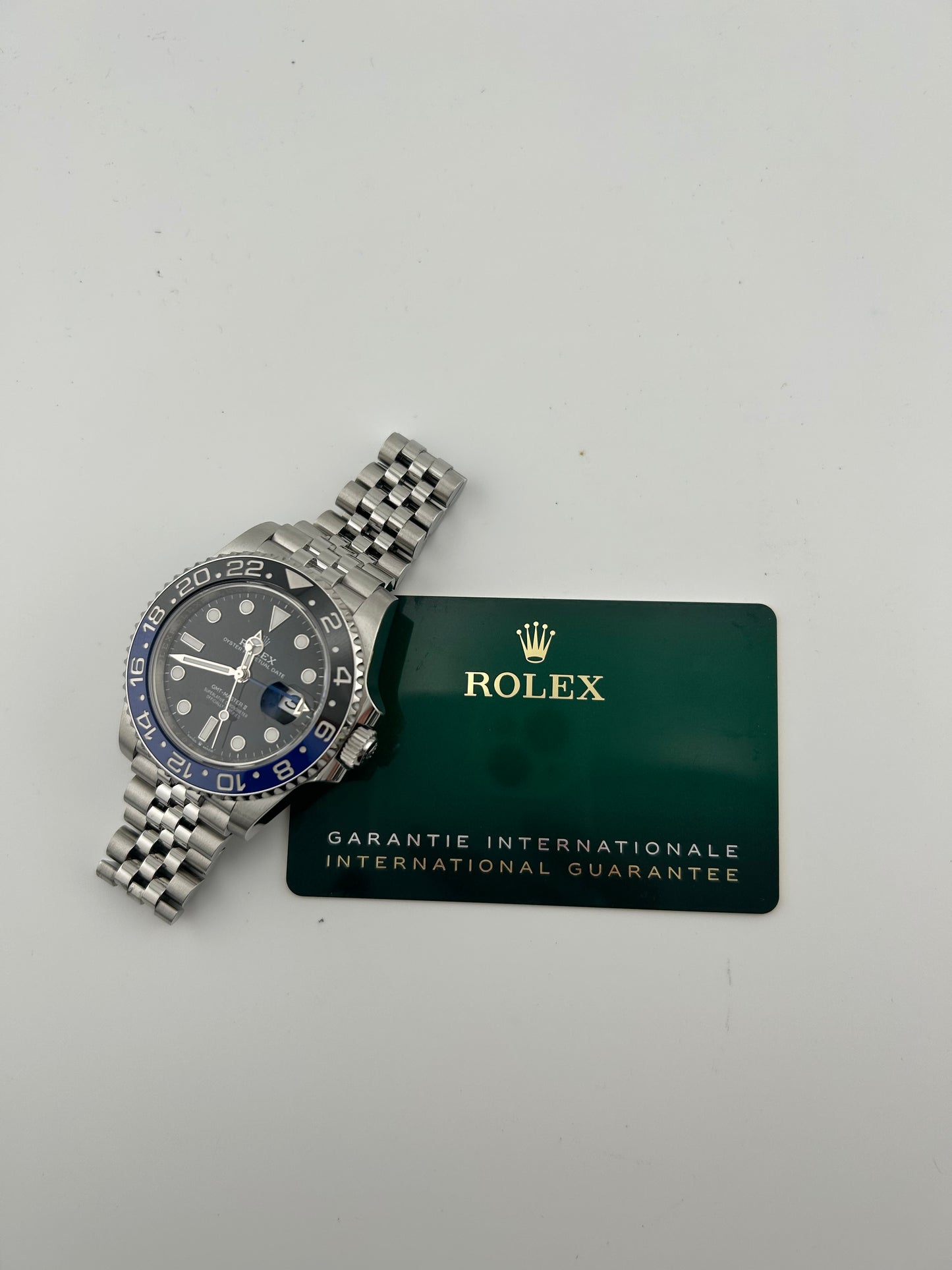 Rolex GMT-Master II Batgirl Black Dial on Jubilee Ref. 126710BLNR Card 2022 — view 7