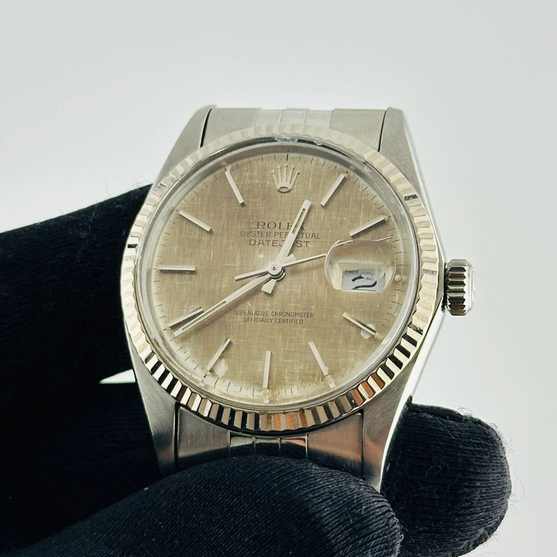 Rolex Datejust Silver / Faded Dial on D Link Jubilee Ref 16014