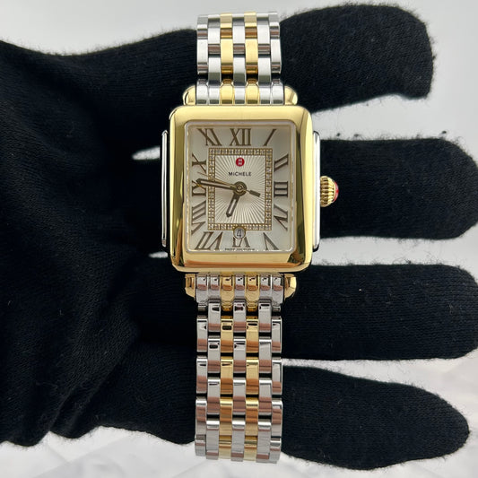 Michele Deco Madison Silver Set With Diamonds Dial Ref. MWW06G000013 Card Open Date — view 2