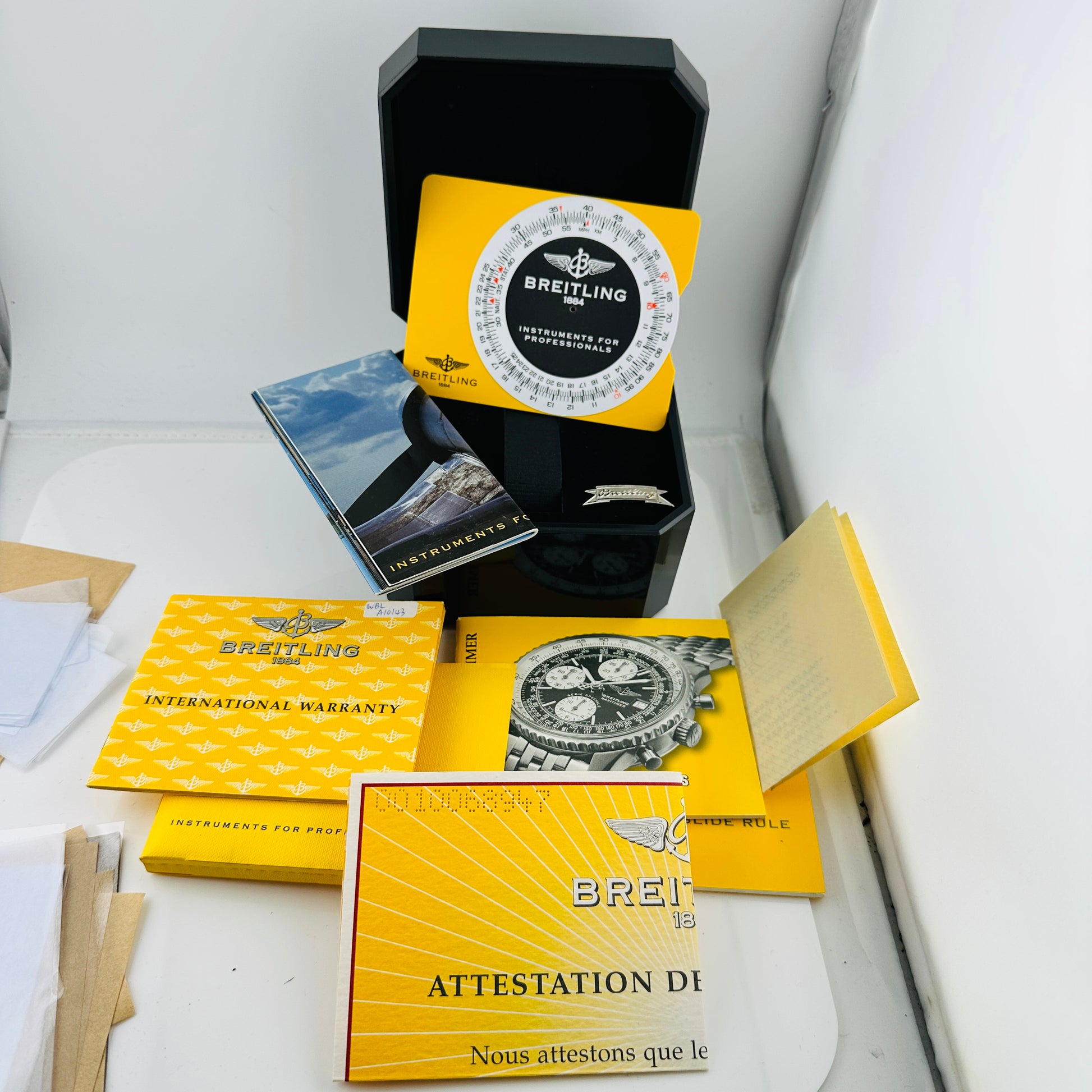 Breitling Navitimer Fighter Black Dial on Stainless Steel Bracelet Ref. A13330 Card 2001 — view 8