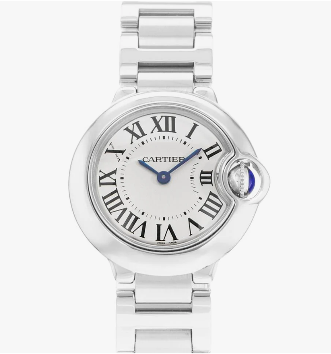 Cartier Ballon Bleu Silvered Opaline Dial on Stainless Steel Bracelet Ref. W69010Z4 Papers 2013