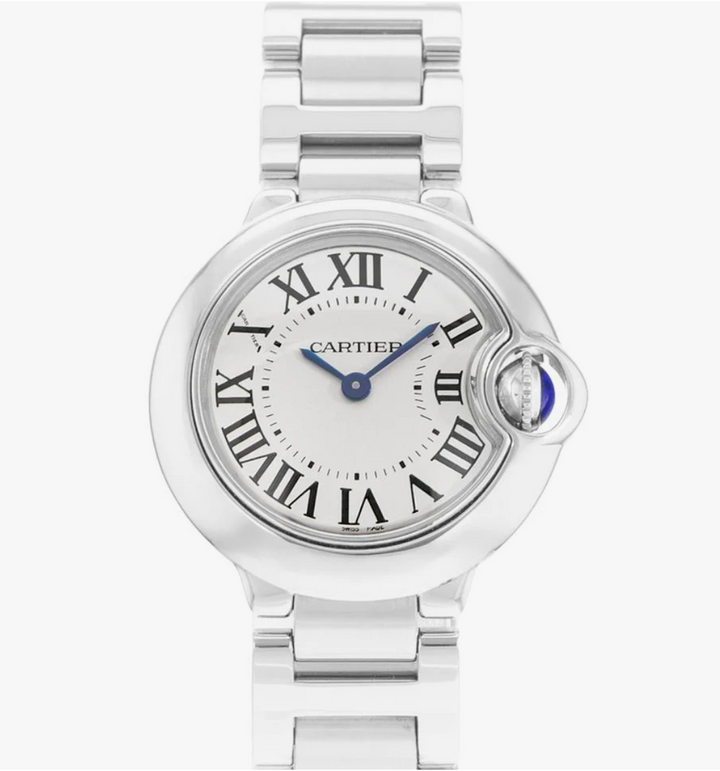 Cartier Ballon Bleu Silvered Opaline Dial on Stainless Steel Bracelet Ref. W69010Z4 Papers 2013
