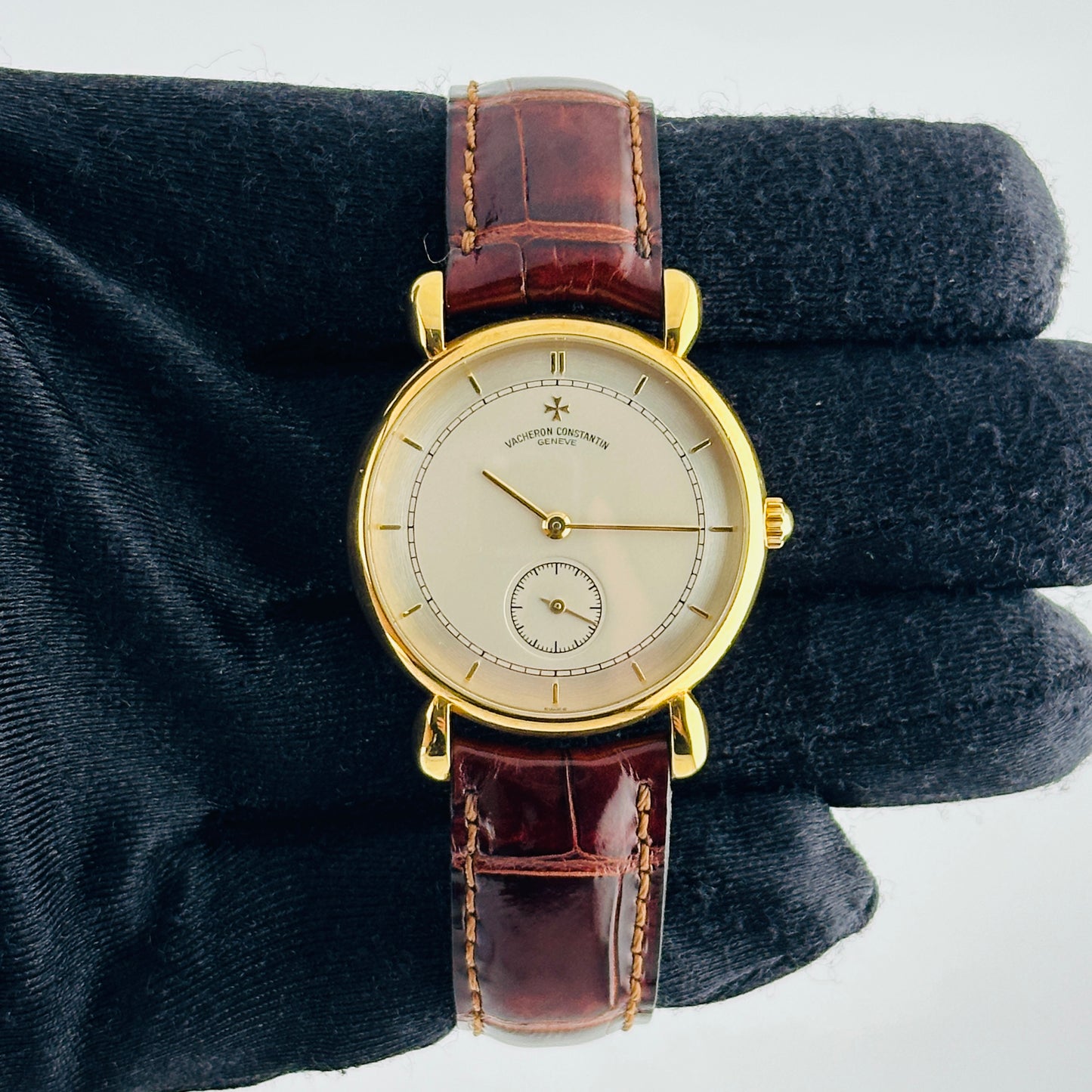 Vacheron Constantin Les Historiques Silver / Gold Stick Dial on Leather Band Ref. 92084/000J-4 2015
