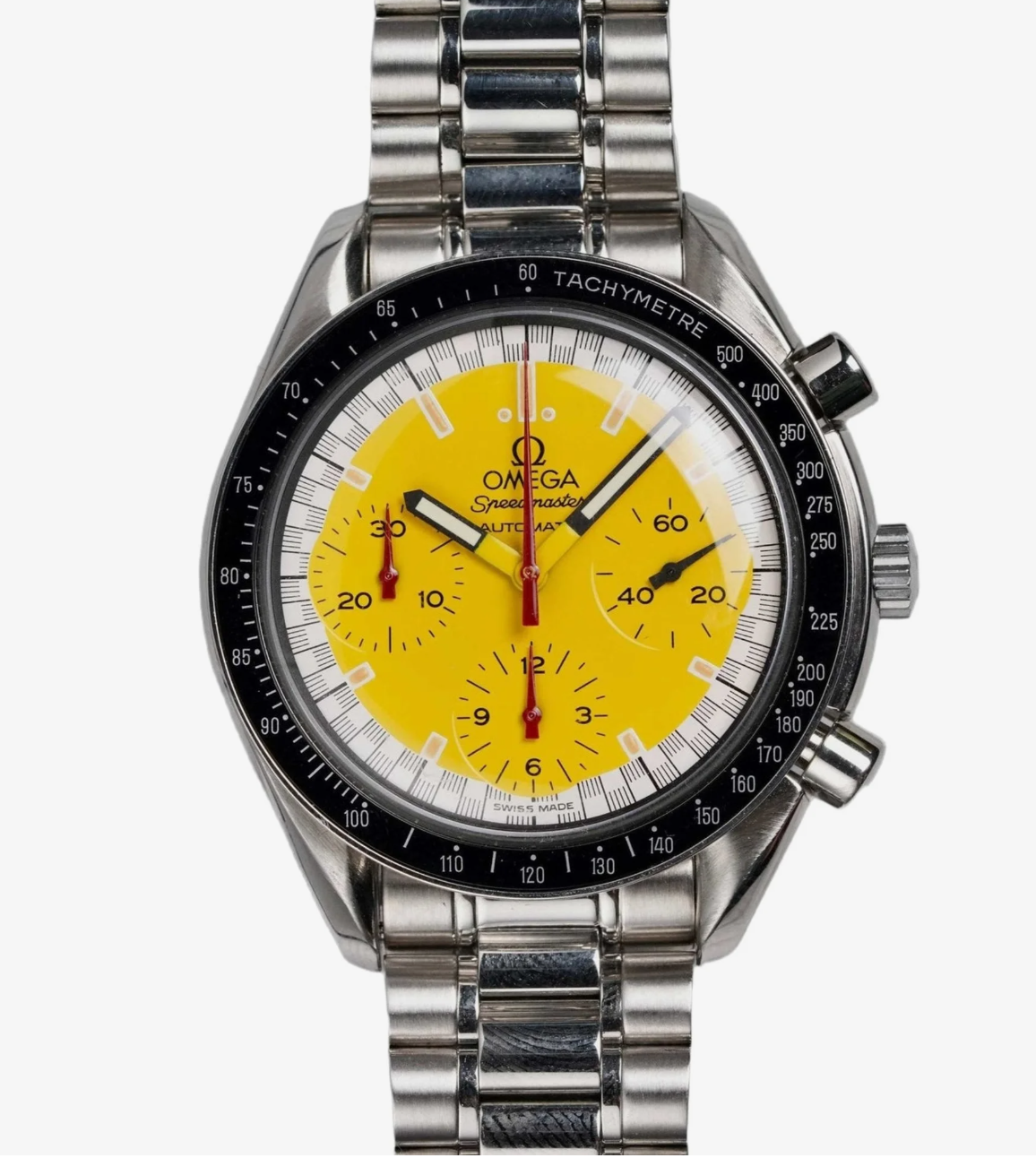 Omega Speedmaster Reduced Yellow Dial on Stainless Steel Bracelet Ref. 3510.12