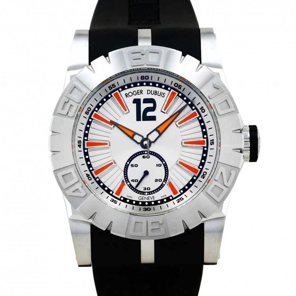 Roger Dubuis Easy Diver Silver Dial on Rubber Ref. RDDBSE0256