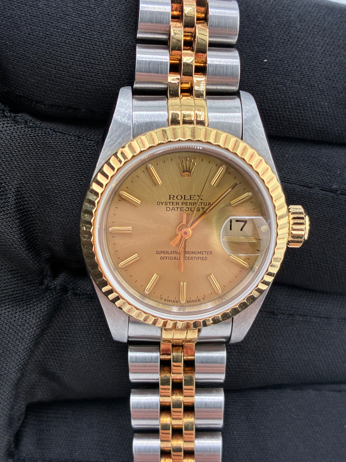Rolex Datejust Lady Champagne Stick Dial on Jubilee Ref. 69173 1991 — view 2