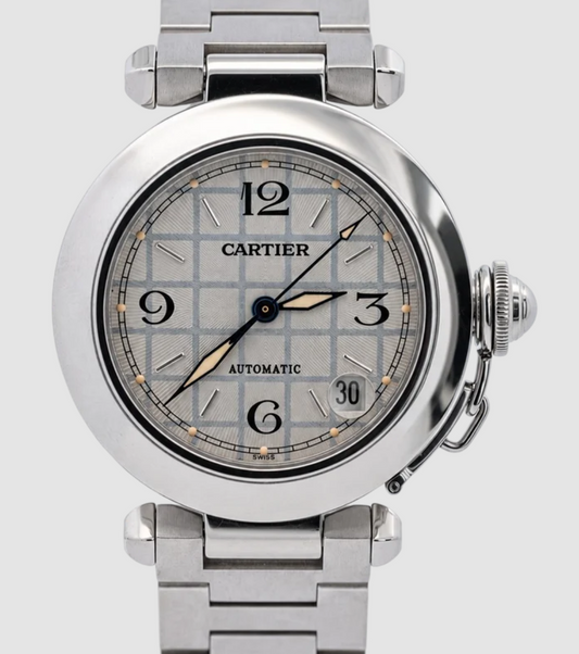 Cartier Pasha C Grey Dial on Stainless Steel Bracelet Ref. W31023M7