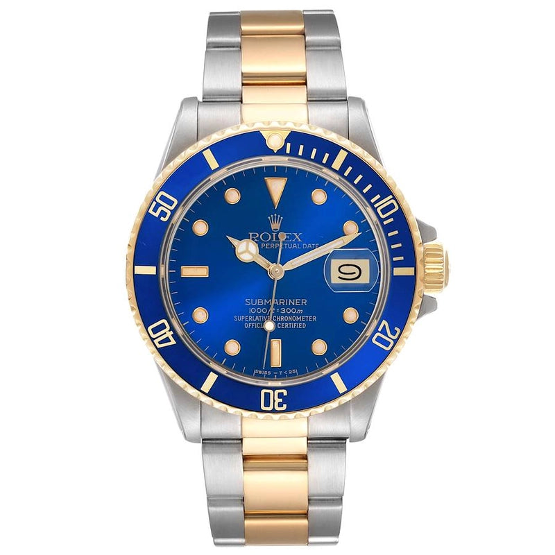 Rolex Submariner Blue Dial on Oyster Ref 16803 with Papers 1988