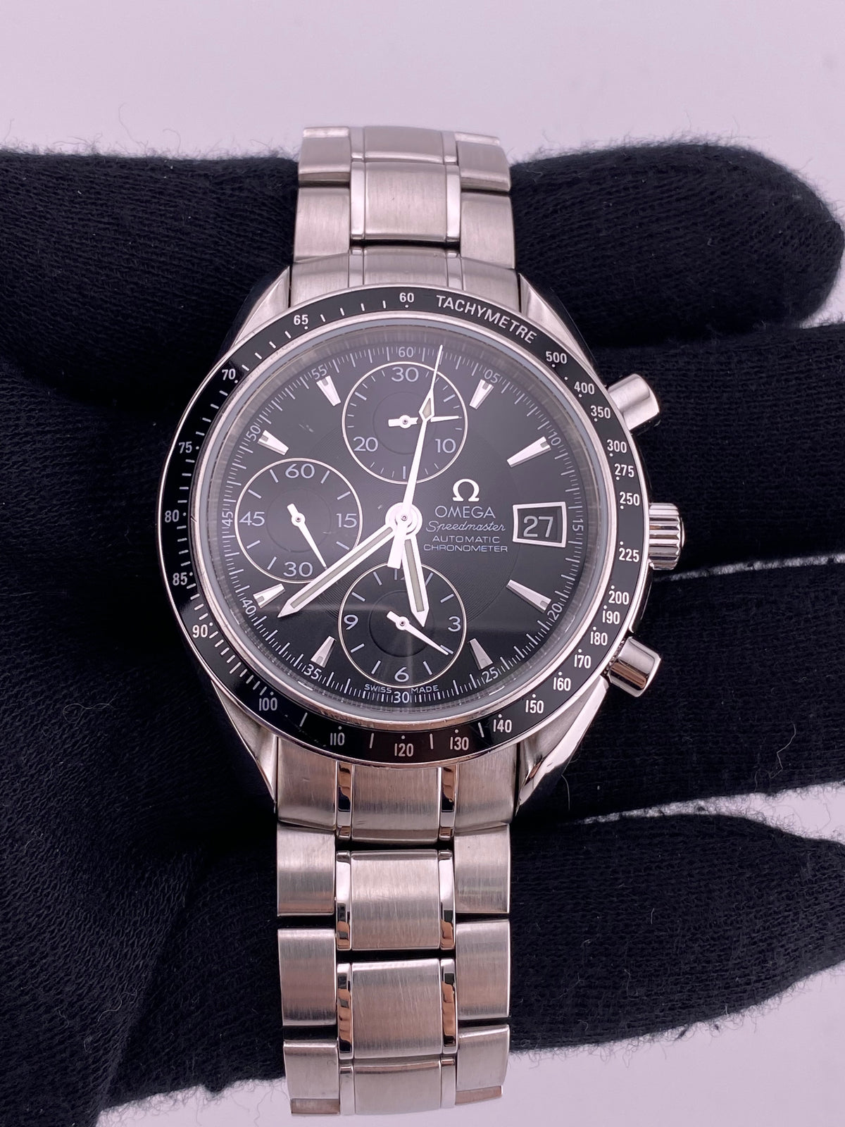 Omega Speedmaster Date Black Dial on Stainless Steel Ref. 3210.51 — view 2