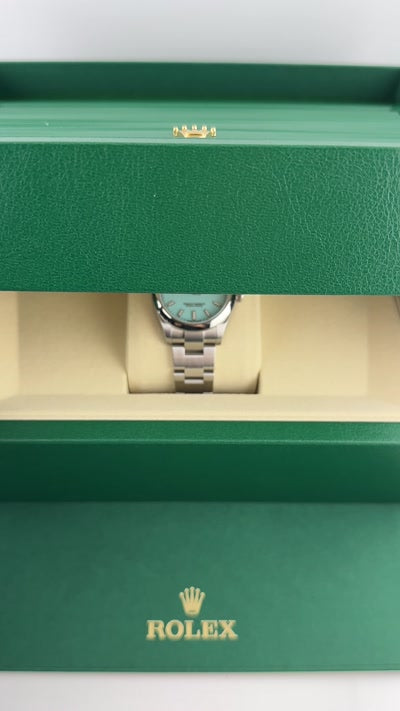 Rolex Oyster Perpetual Turquoise Blue Index Dial on Oyster Bracelet Ref. 277200 Complete 2026 — view 8
