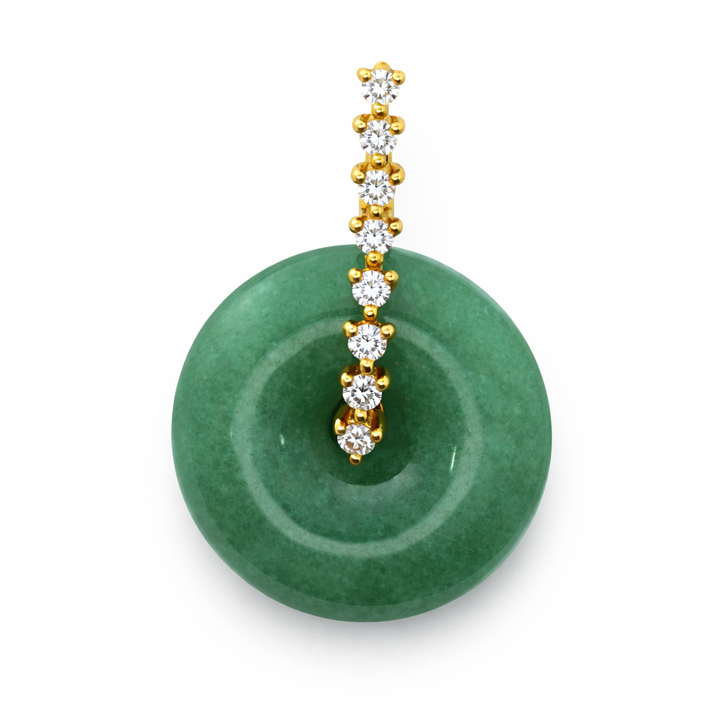 Jade Donut 18k Yellow Gold - Fine Jewelry | Bust Down & Co