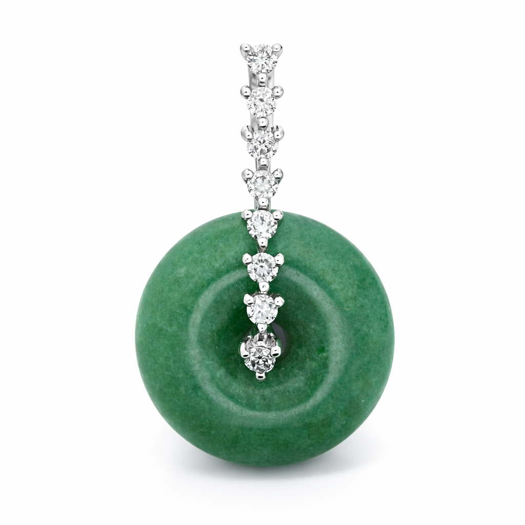 18k White Gold Diamond Swirl Pendant - Fine Jewelry | Bust Down & Co