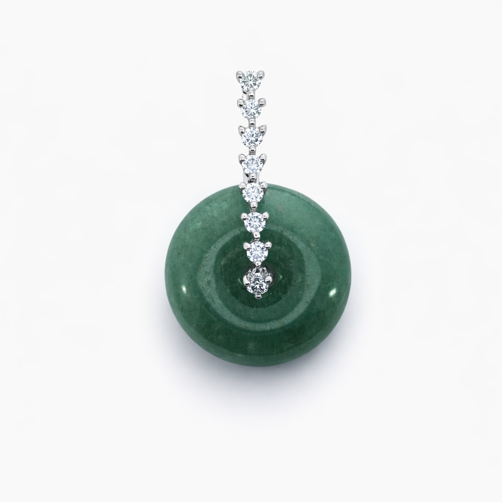 Jade Donut 18k White Gold - Fine Jewelry | Bust Down & Co