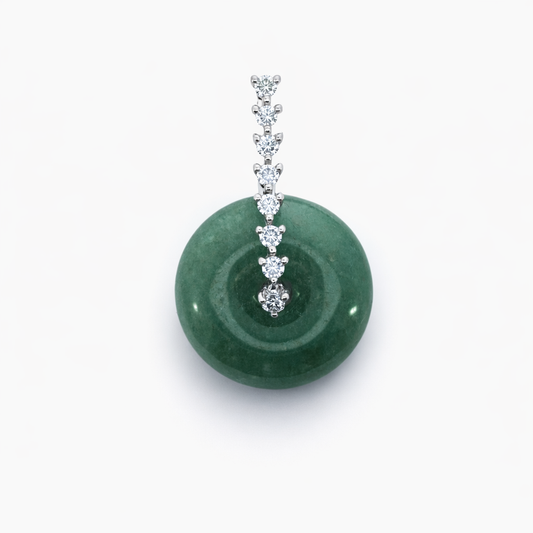 Jade Donut 18k White Gold - Fine Jewelry | Bust Down & Co