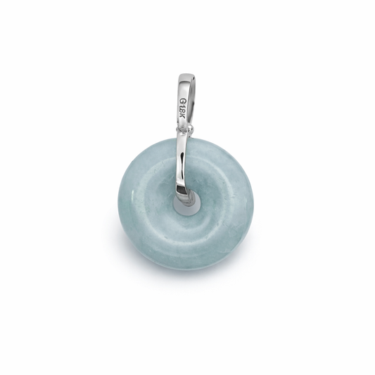 18k White Gold Diamond Swirl Pendant View 2 - Fine Jewelry | Bust Down & Co