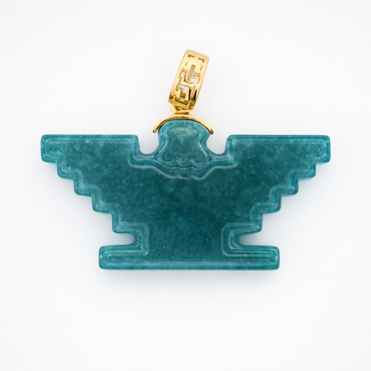 18k Yellow Gold Norte Bird Jade Pendant - Fine Jewelry | Bust Down & Co