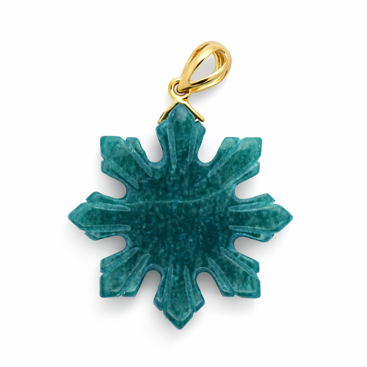 18k Yellow Gold Philipino Star Grade A Jade Pendant View 2 - Fine Jewelry | Bust Down & Co