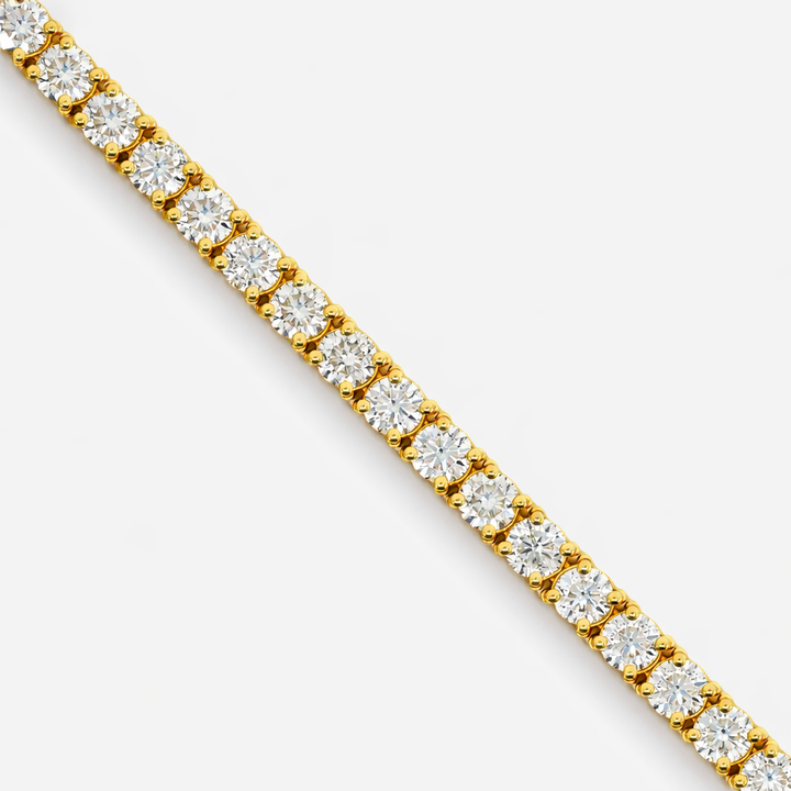 Pulsera de tenis YG de 14k 11.35ct 25pt, 8" de largo