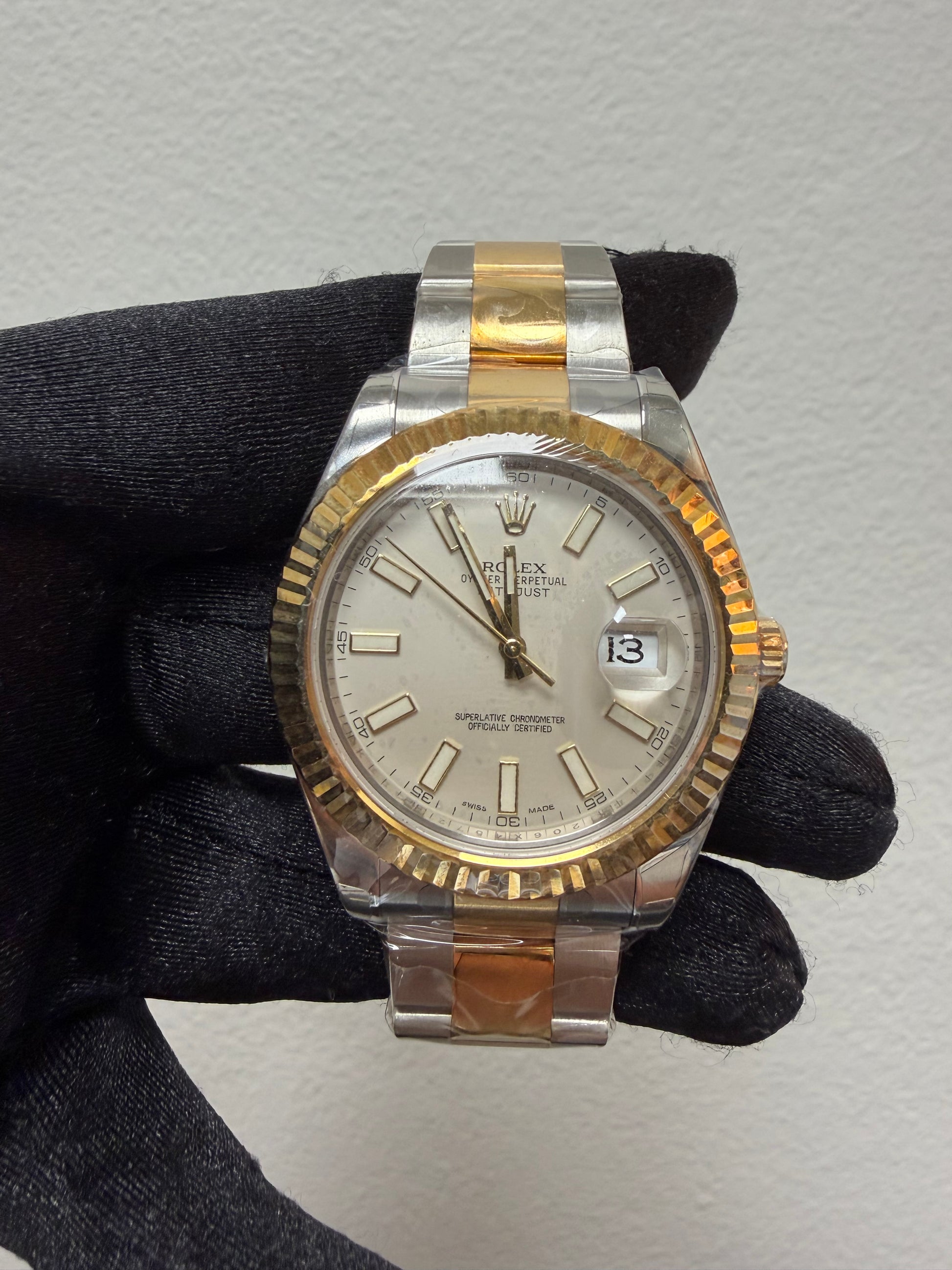 Rolex Datejust II Ivory Stick Dial on Oyster Ref. 116333 Card 2011 — view 2