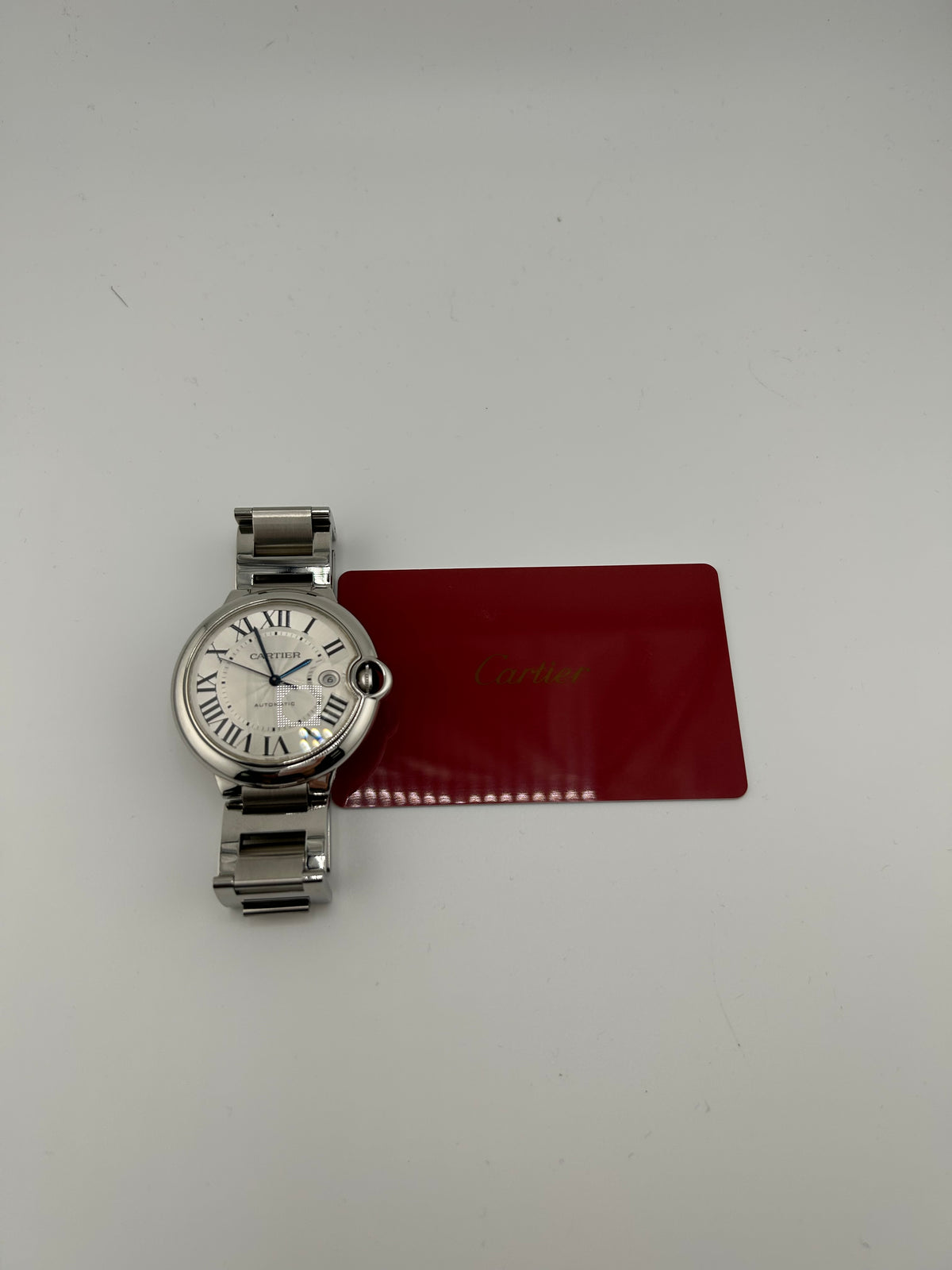 Cartier Ballon Bleu Silver Roman Numerals Dial on Stainless Steel Bracelet Ref. W69012Z4 Card 2017 — view 7