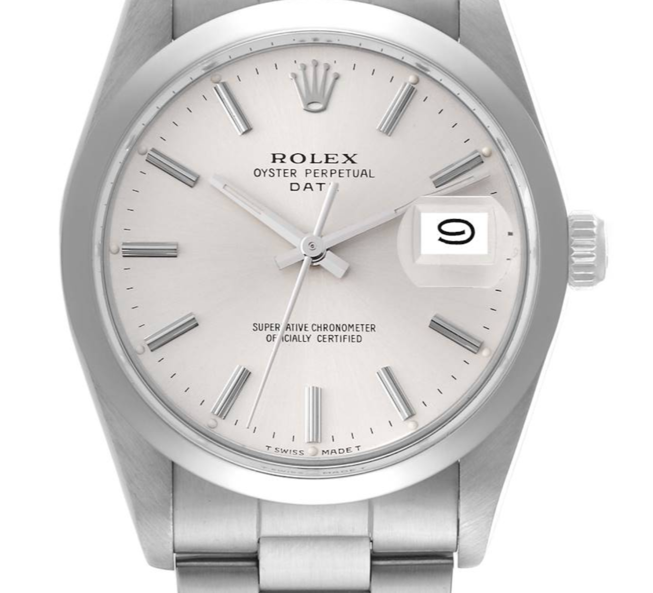 Rolex Oyster Perpetual Silver Stick / Has Spots Dial on Oyster Bracelet Ref. 15000 1969