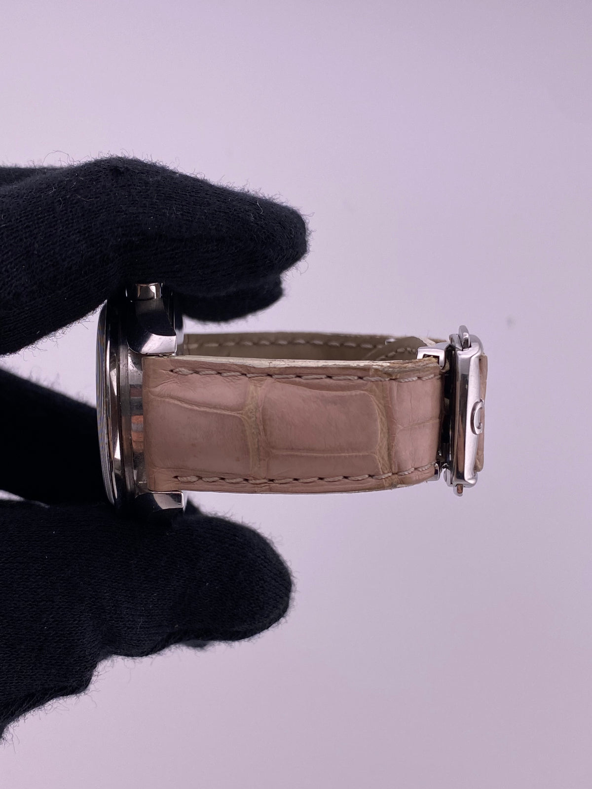 Omega Speedmaster White Mop Dial on Leather Strap Ref. 3834.74.34 — view 5
