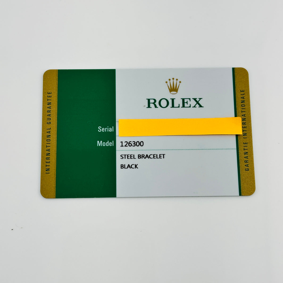Rolex Datejust Black Index Dial on Oyster Bracelet Ref. 126300 Card 2018 — view 2