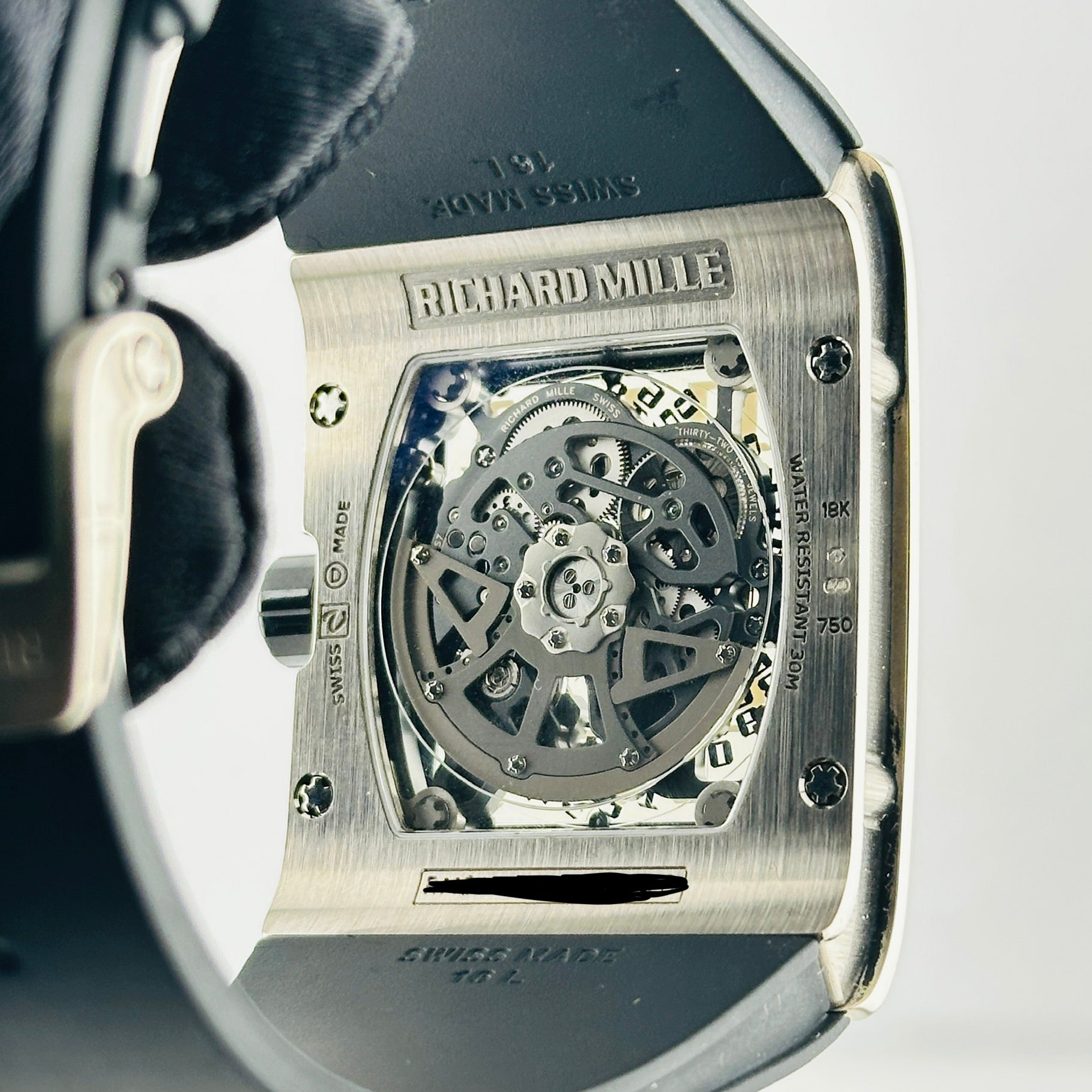 Richard Mille Extra Flat Openwork Dial on Rubber Band Ref. RM016/MON-00445 Papers 2021 — view 7