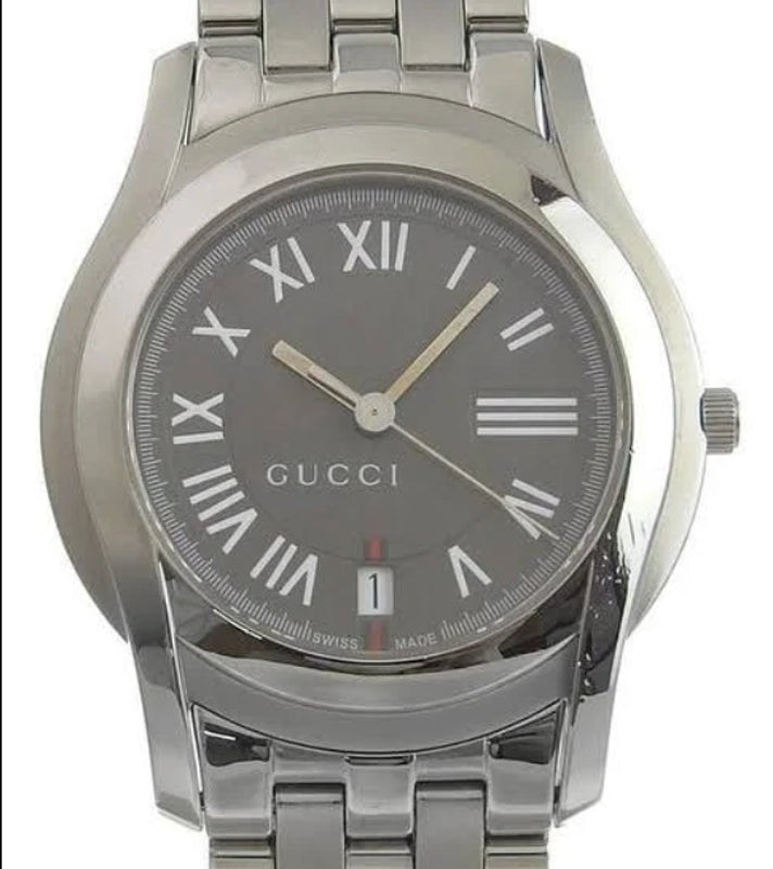 Gucci Gucci Grey Roman Dial on 5 Row Links Ref 5500L with Card 2005
