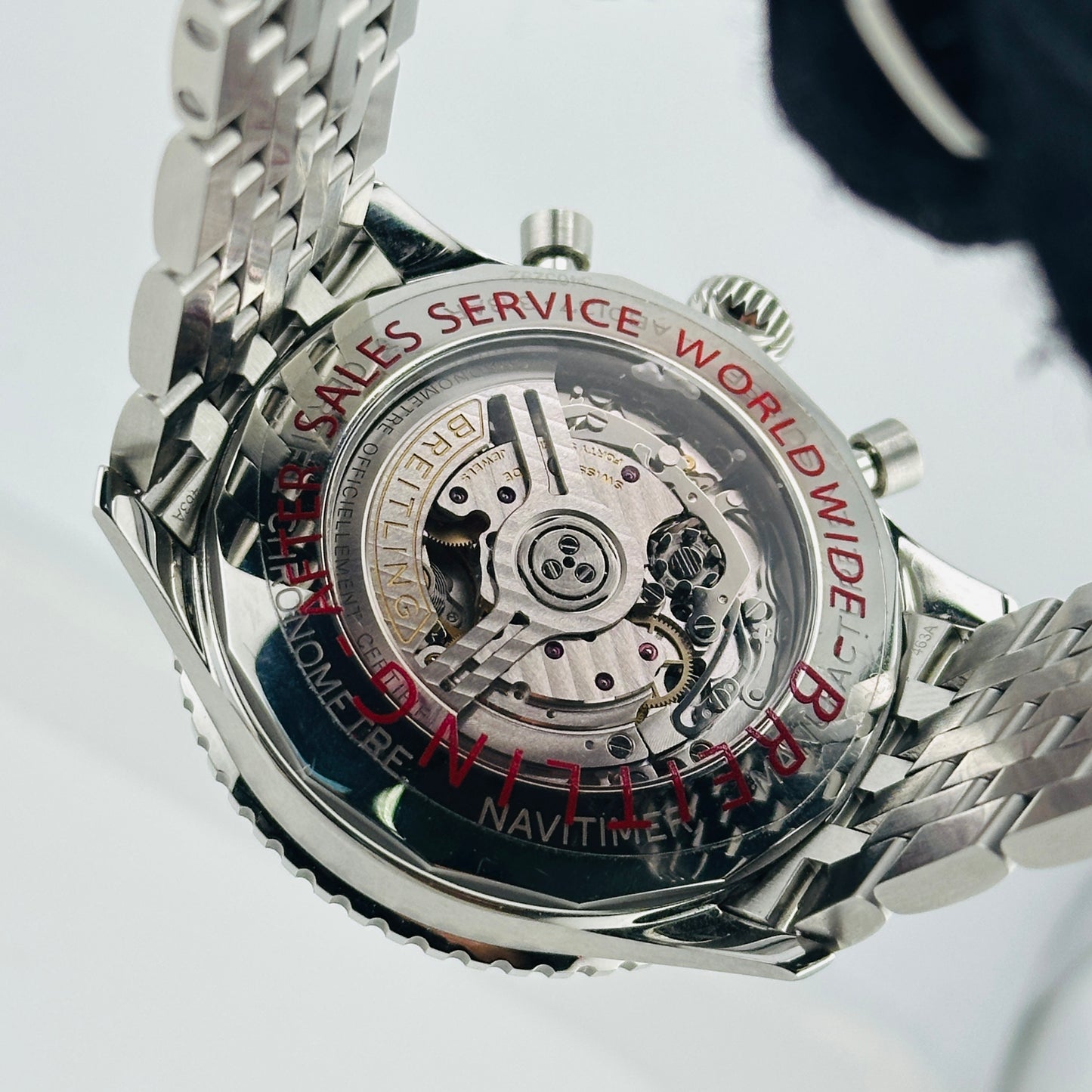 Breitling Navitimer B01 Chronograph Black Dial on Stainless Steel Bracelet Ref. AB0137211B1A1 Card 2025 — view 4