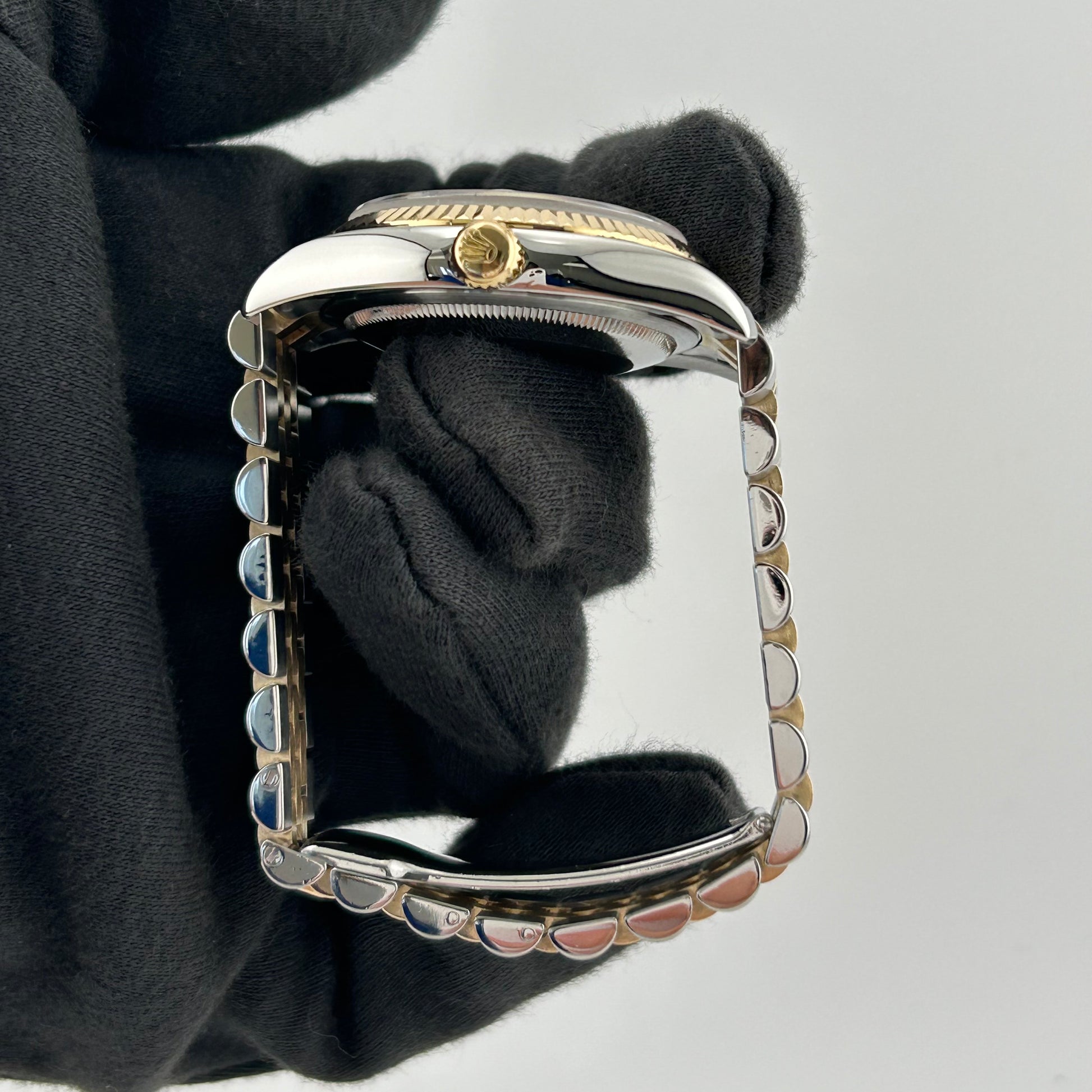 Rolex Datejust Champagne Anniversary Factory Diamond Dial Dial on D Link Jubilee Hidden Clasp Bracelet Ref. 116233G 2007 — view 6