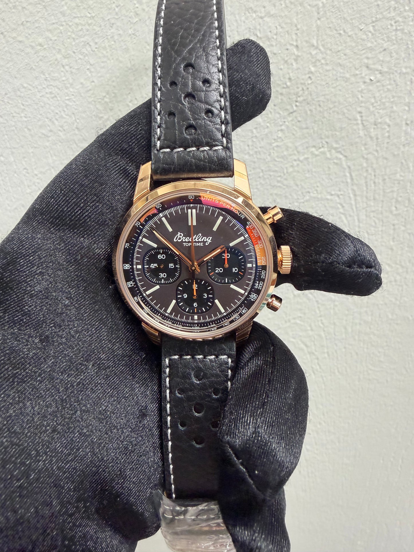 Breitling Top Time B01 Bronze Dial on Leather Strap Ref. RB01761A1Q1X1 Card Open Date — view 2